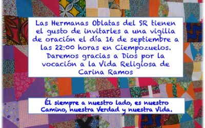 Vigilia de Oración por la profesión religiosa de Carina Ramos.