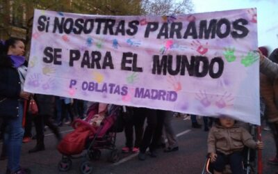 Manifestación 8 de marzo en el Programa Oblatas Madrid