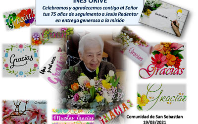 Celebración de Bodas de diamante de Inés Orive en San Sebastián.
